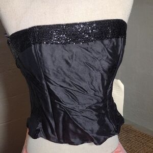 Elegant Black Strapless Corset